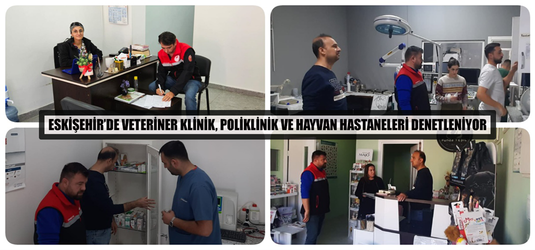 ESKİŞEHİR’DE VETERİNER KLİNİK, POLİKLİNİK VE HAYVAN HASTANELERİ DENETLENİYOR