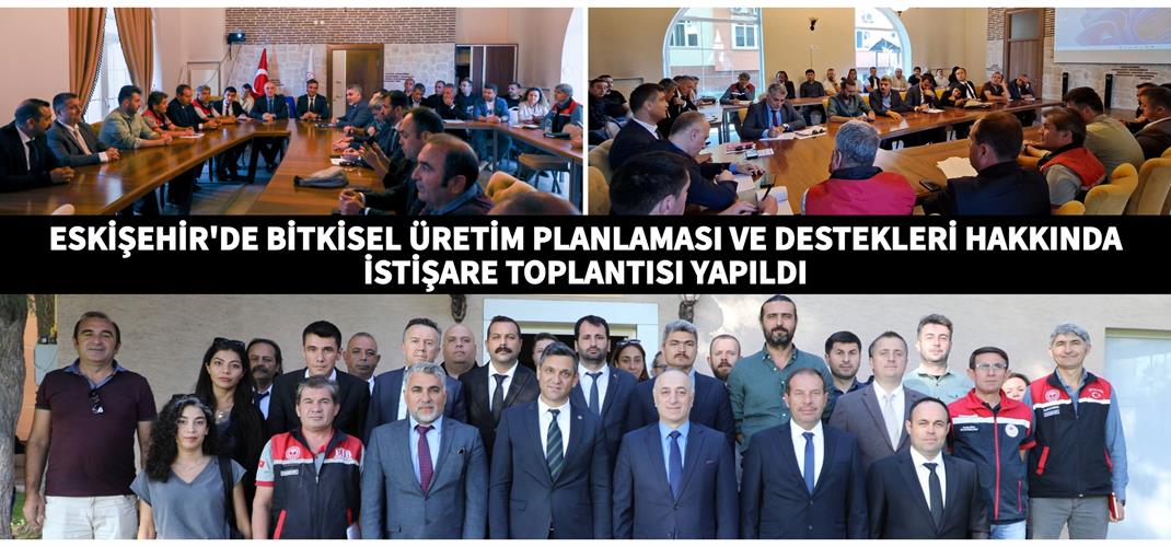 ESKİŞEHİR'DE BİTKİSEL ÜRETİM PLANLAMASI VE DESTEKLERİ HAKKINDA İSTİŞARE TOPLANTISI YAPILDI
